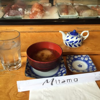 Mitama Restaurant - Sitting at the bar with the cute place settings! - Japanese Near Me - Berkeley, California