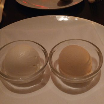 The Clocktower - Orange blossom ice cream on left and chai ice cream on right. - British Near Me - New York, New York The Clocktower - Orange blossom ice cream on left and chai ice cream on right. - British Near Me - New York, New York