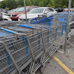Walmart Supercenter - Full cart corrals at the Walmart Supercenter, Hendersonville