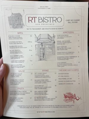 Menu photo 1 RT Bistro San Francisco, CA