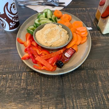 Nando's Peri-Peri - Hummus with veggies... more like Yummus !!!! - South African Near Me - Chicago, Illinois Nando's Peri-Peri - Hummus with veggies... more like Yummus !!!! - South African Near Me - Chicago, Illinois