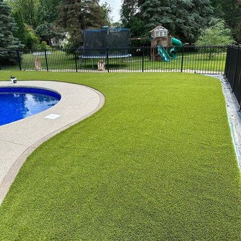 Purchase Green Artificial Grass - West Michigan - Grass around pool - Artificial Turf Near Me - Lowell, Michigan