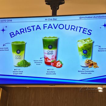 M Cha Bar - Menu (Jan 2026) - Bubble Tea Near Me - Toronto, Ontario