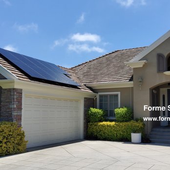 Forme Solar Electric - Flat Tile Roof Solar Panel Installation All Black Solar Panels. Microinverters. Black Mounting. Black End Caps - Solar Installation Near Me - Los Angeles, California Forme Solar Electric - Flat Tile Roof Solar Panel Installation All Black Solar Panels. Microinverters. Black Mounting. Black End Caps - Solar Installation Near Me - Los Angeles, California
