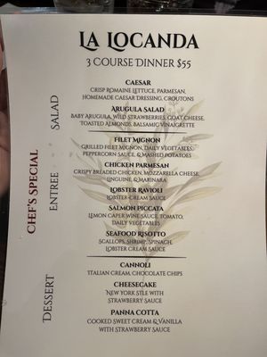 Menu photo 1 La Locanda Scottsdale, AZ