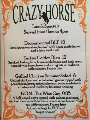 Menu photo 6 Crazy Horse Bloomington, IN