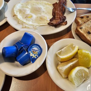 Franconello's - Bacon and eggs. My dad asked for his bacon crispy. - Italian Near Me - Chicago, Illinois Franconello's - Bacon and eggs. My dad asked for his bacon crispy. - Italian Near Me - Chicago, Illinois