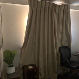 Curtains do not cover windows Curtains do not cover windows