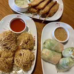 Sarong Sawatdee Special, Chicken Satay & Supenn 's Fresh Spring Rolls Sarong Sawatdee Special, Chicken Satay & Supenn 's Fresh Spring Rolls