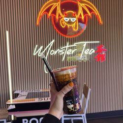 Monster Tea House - Sea cream boba latte special