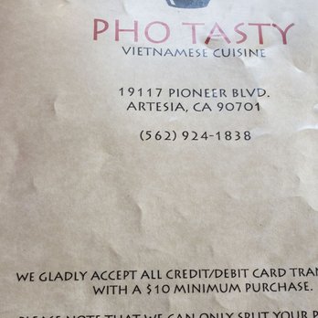 Pho Tasty - Vietnamese Near Me - Artesia, California
