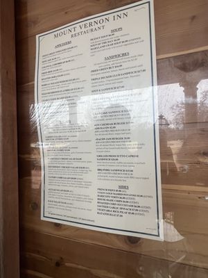 Menu photo 5 The Mount Vernon Inn Restaurant Mount Vernon, VA Menu photo 5 The Mount Vernon Inn Restaurant Mount Vernon, VA