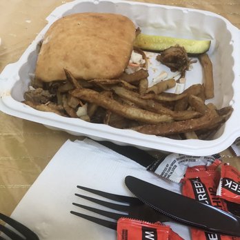 BeachFire Bar & Grille - Pulled pork sandwich with fries - Barbeque Near Me - Ogunquit, Maine BeachFire Bar & Grille - Pulled pork sandwich with fries - Barbeque Near Me - Ogunquit, Maine