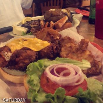 Spanky's Beachside - Fried chicken sandwich with all the trimmings! - Seafood Near Me - Tybee Island, Georgia Spanky's Beachside - Fried chicken sandwich with all the trimmings! - Seafood Near Me - Tybee Island, Georgia