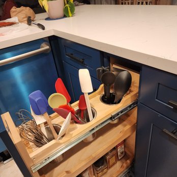 Payless Kitchen Cabinets - I modified the spice rack to hold my utensils so they are not out ion the counter.  brilliant. - General Contractors Near Me - Glendale, California
