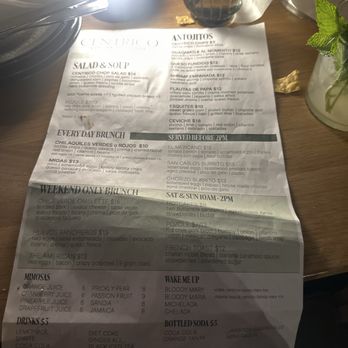 Centrico - menu - Mexican Near Me - Phoenix, Arizona