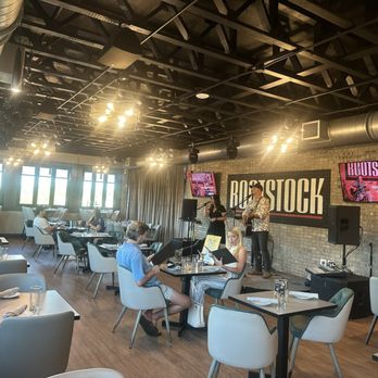 Rootstock - Upstairs had some live entertainment, pretty cool hanging out bar up there on the same level as the patio outside but nice - Venues & Event Spaces Near Me - Woodstock, Georgia