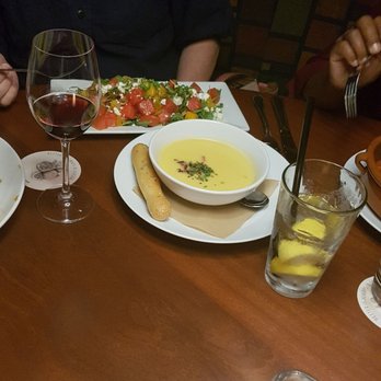 Seasons 52 - Watermelon salad and corn soup - New American Near Me - Phoenix, Arizona