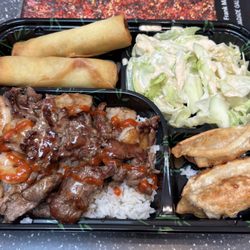 suki hana - Beef and shrimp teriaki box.
