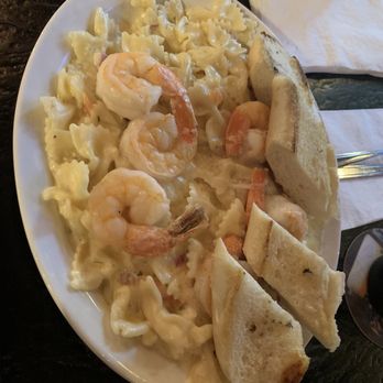 Indian Falls Log Cabin Restaurant - Bow tie pasta with shrimp in white sauce - Burgers Near Me - Corfu, New York