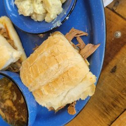 Parkview Inn - Italian beef sandwich with potato salad