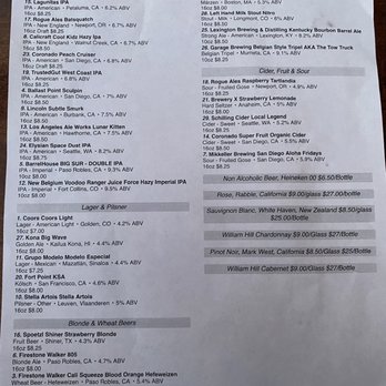 Rance's Chicago Pizza - Beer menu - Pizza Near Me - Long Beach, California