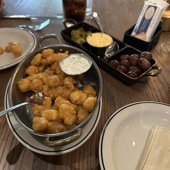 Baraboo Supper Club - Cheese curds and the complementary olives, pimento cheese, pickled jalapeño, and crackers. - New American Near Me - Boise, Idaho Baraboo Supper Club - Cheese curds and the complementary olives, pimento cheese, pickled jalapeño, and crackers. - New American Near Me - Boise, Idaho