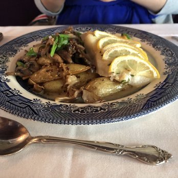The Evelyn Restaurant - Special of the day: turbot with lemon, veggies and mustard seed sauce. - French Near Me - Elora, Ontario The Evelyn Restaurant - Special of the day: turbot with lemon, veggies and mustard seed sauce. - French Near Me - Elora, Ontario
