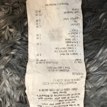 McDonald's - My change was supposed to be $98.32 and I only received $75.32 smh - Burgers Near Me - Wildomar, California McDonald's - My change was supposed to be $98.32 and I only received $75.32 smh - Burgers Near Me - Wildomar, California