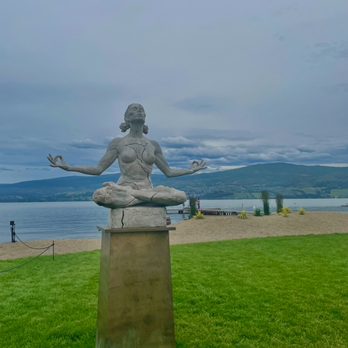 Frind Estate Winery - Statue near beach access - Wineries Near Me - West Kelowna, British Columbia