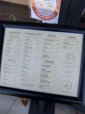Menu photo 2 Atra Cafe Fountain Valley, CA