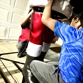 The Home Depot - Husband and Son putting together my new Santa from HOME DEPOT - Hardware Stores Near Me - San Diego, California
