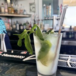 Sandbar at Newport Pier - Mojito, celebrating the Phins victory