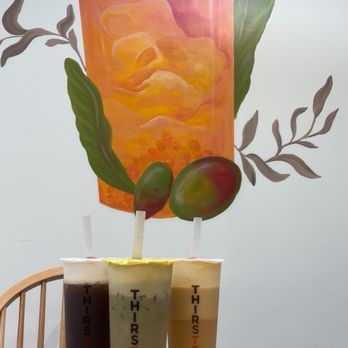 ThirsTea - Black tea, strawberry matcha and mango bobas. - Bubble Tea Near Me - Parsippany, New Jersey