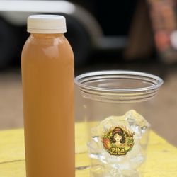 Thai tea from Pika Thai Bites -- creamy, refreshing, and perfect with bold Thai street food.
