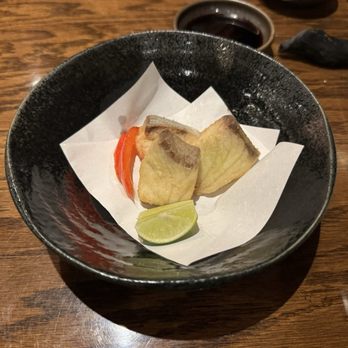 Raku - Lightly fried yellow tail filet - Japanese Near Me - Las Vegas, Nevada Raku - Lightly fried yellow tail filet - Japanese Near Me - Las Vegas, Nevada