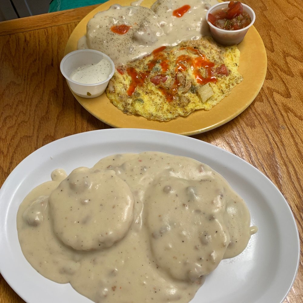 Granny's Country Kitchen - Sausage gravy n Biscuit Spanish omelette with a side of SGB. - Southern Near Me - Carolina Beach, North Carolina Granny's Country Kitchen - Sausage gravy n Biscuit Spanish omelette with a side of SGB. - Southern Near Me - Carolina Beach, North Carolina