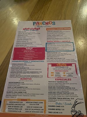 Menu photo 5 Pancho's Cantina & Rooftop Chicago, IL