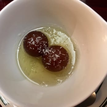 Aroma Indian Grill - Warm baby gulab jamun - needed at least 74 more! Yum!!!! - Indian Near Me - Upland, California
