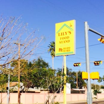 Lily's Lunch Stand - a yellow sign for lily's food stand - Tex-Mex Near Me - Laredo, Texas Lily's Lunch Stand - a yellow sign for lily's food stand - Tex-Mex Near Me - Laredo, Texas