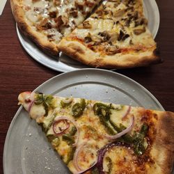 Pennsville Pizza and Pasta - Pepper&onion, mushroom, and chicken/bacon/ranch.