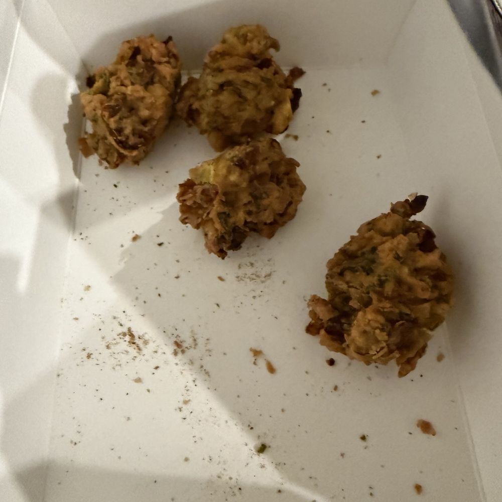 Khatta Pani - Onion pakoda 8pc - 4 already eaten   Lamb Kabob Roll - - Indian Near Me - Bremen, Georgia