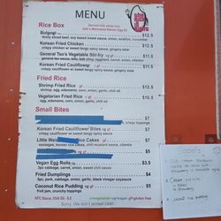 The Rice Is Right - Menu October 2025