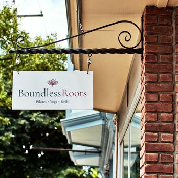 Boundless Roots - Boundless Roots hanging sidewalk sign - Yoga Near Me - Cambridge, New York Boundless Roots - Boundless Roots hanging sidewalk sign - Yoga Near Me - Cambridge, New York