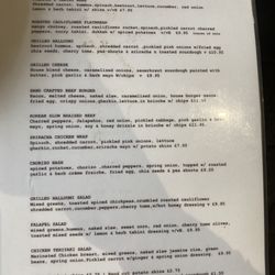 Chapters Tea Rooms and Restaurant - The lunch menu.