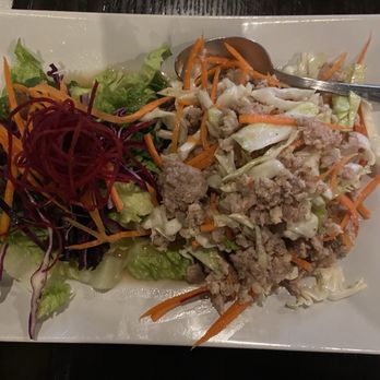Thai Blvd Bistro - Chicken Larb (chicken breast), but my version - without rice powder and onions, and add cabbage and carrot. - Thai Near Me - Canoga Park, California Thai Blvd Bistro - Chicken Larb (chicken breast), but my version - without rice powder and onions, and add cabbage and carrot. - Thai Near Me - Canoga Park, California