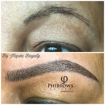 Kenza Day Spa - Amazing difference! Eyebrows microblading by Najwa Bayaty; Phibrows artist. - Day Spas Near Me - Delta, British Columbia