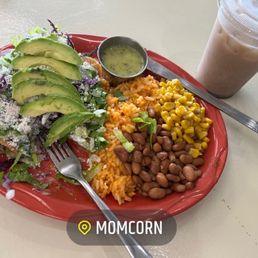 Potato Vegan Flauta  Plate and 16 OZ Vegan Horchata (almond)
