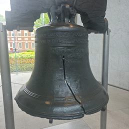 The Liberty Bell Crack up close The Liberty Bell Crack up close
