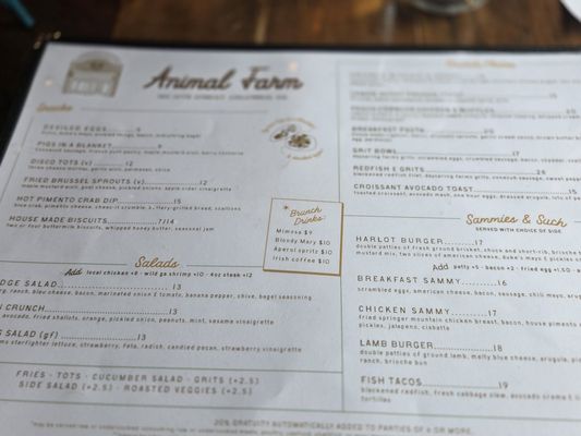 Menu photo 4 The Animal Farm Columbus, GA Menu photo 4 The Animal Farm Columbus, GA